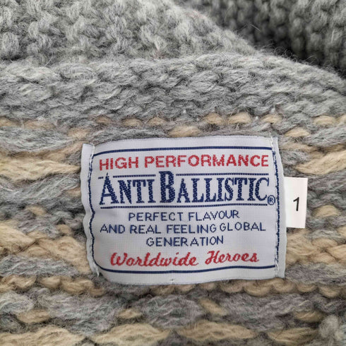 AntiBallistic 総柄 ウールニットカーディガン メンズ 1