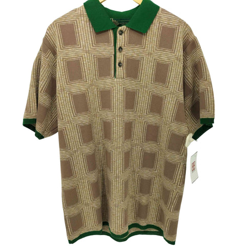 ジム gim 23SS ombre check knit polo オンブレ チェック ニット ポロ シャツ メンズ JPN:L