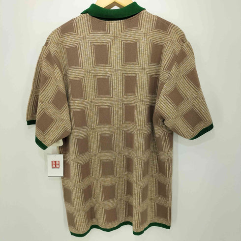 ジム gim 23SS ombre check knit polo オンブレ チェック ニット ポロ シャツ メンズ JPN:L