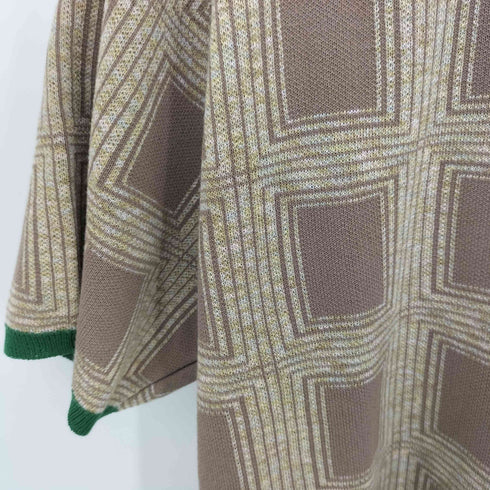 ジム gim 23SS ombre check knit polo オンブレ チェック ニット ポロ シャツ メンズ JPN:L