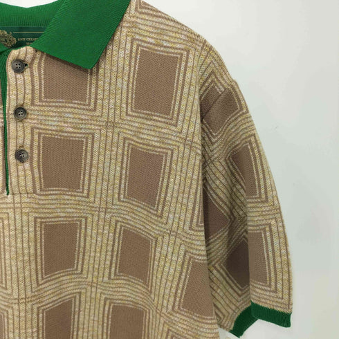 ジム gim 23SS ombre check knit polo オンブレ チェック ニット ポロ シャツ メンズ JPN:L