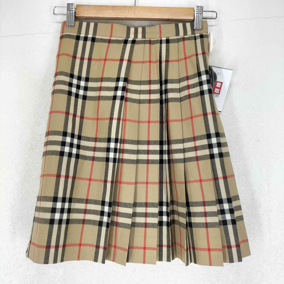 【美品】【BURBERRYS】希少ノバチェック　ひざ丈　プリーツウール　スカート 希少】 BURBERRYS ロングウールスカート ノバチェック 15BR 3L