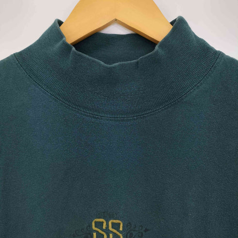 ステューシー Stussy 黒タグ USA製 刺繍 ハイネック ロングスリーブ Tシャツ モックネック メンズ import:L