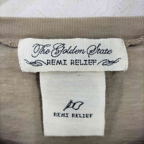 レミレリーフ REMI RELIEF クルーネックTシャツ サイドスリッド メンズ FREE