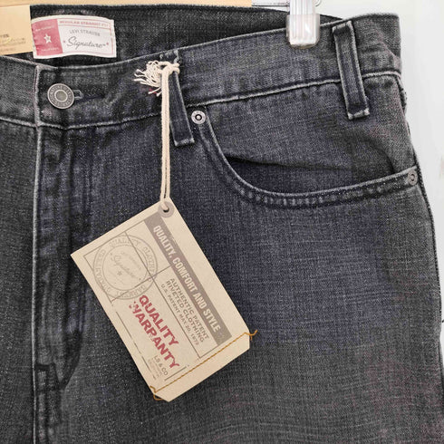 リーバイス Levis Signature REGULAR STRAIGHT ブラック デニム メンズ W37 L33