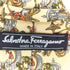 サルヴァトーレフェラガモ Salvatore Ferragamo イタリア製 総柄シルク ネクタイ メンズ