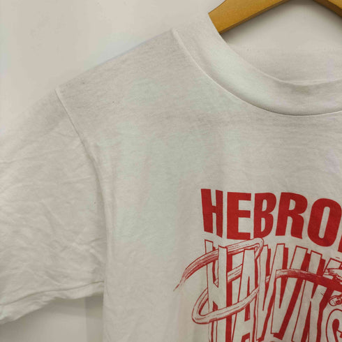 フルーツオブザルーム FRUIT OF THE LOOM 90S HEBRON HAWKs 袖/裾シングルステッチ プリント S/S Tシャツ メンズ import:S