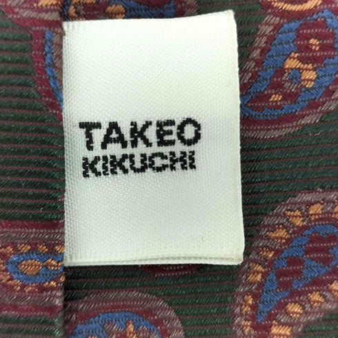 タケオキクチ TAKEO KIKUCHI ペイズリー シルクネクタイ メンズ