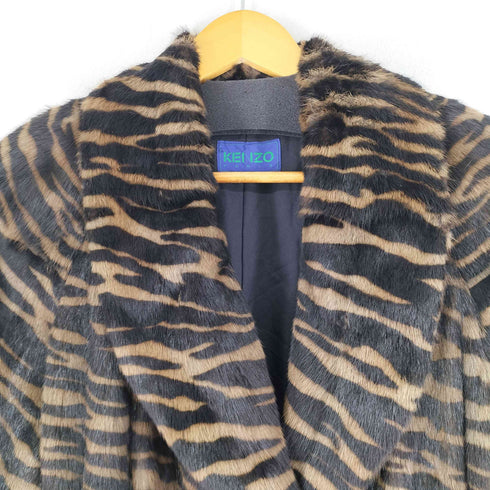 ケンゾーパリス KENZO PARIS レオパード柄 ファーコート レディース 11-85