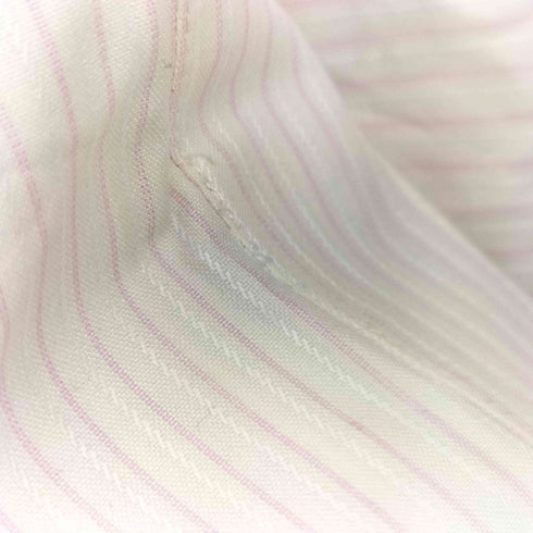 襟芯 ダブルカフス ストライプ L/S ドレスシャツ メンズ
