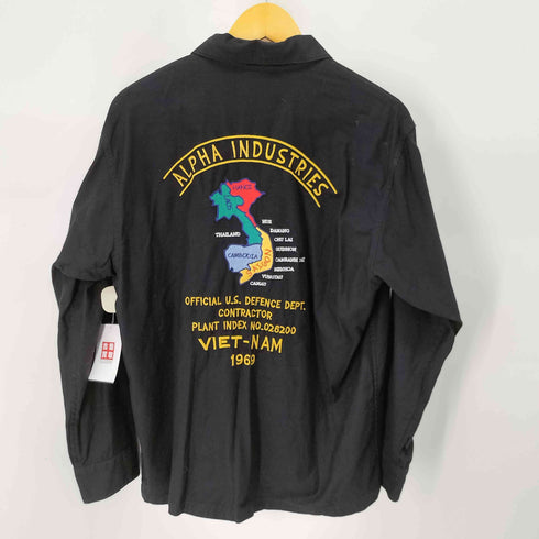 アルファインダストリーズ ALPHA INDUSTRIES 刺繍デザイン ユーティリティシャツ メンズ import:M