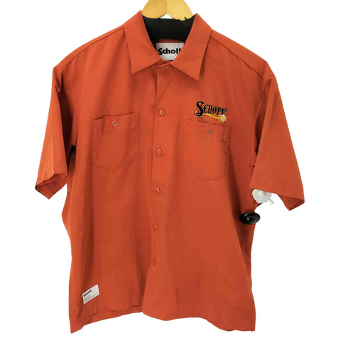 ショット Schott T/C WORK SHIRT ROSE EMBROIDERED メンズ import:M
