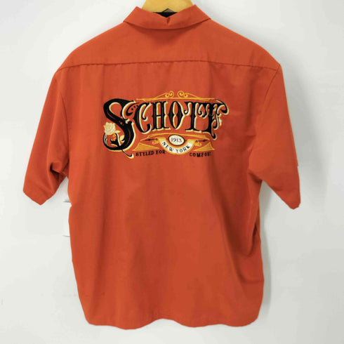 ショット Schott T/C WORK SHIRT ROSE EMBROIDERED メンズ import:M