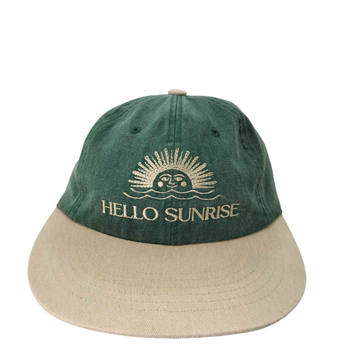 HELLO SUNRISE ツートーン ロゴ キャップ メンズ