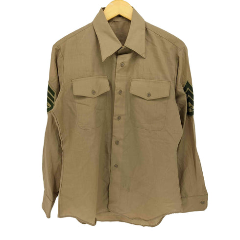 ユーエスエムシー USMC 80S 襟芯 L/S ミリタリーシャツ メンズ 16×34