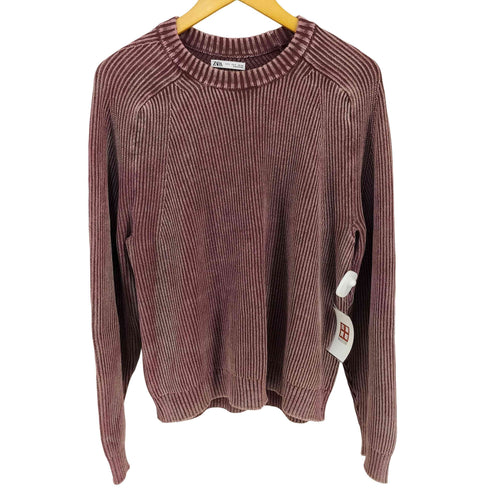 ザラ ZARA WASHED TEXTURED SWEATER メンズ import:S
