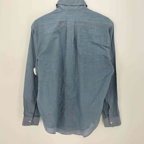 60-70S PERMANENTLY PRESS single needle sleeving チェック 襟切替 L/S シャツ メンズ