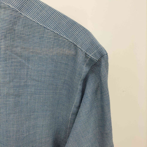 60-70S PERMANENTLY PRESS single needle sleeving チェック 襟切替 L/S シャツ メンズ