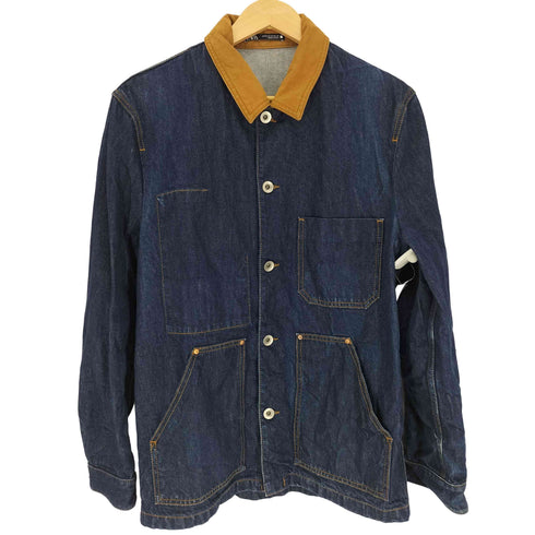 ザラ ZARA 3ポケット デニム カバーオール ジャケット メンズ import:M