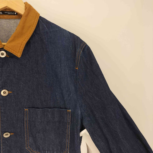 ザラ ZARA 3ポケット デニム カバーオール ジャケット メンズ import:M