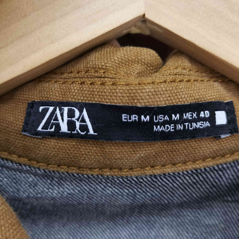 ザラ ZARA 3ポケット デニム カバーオール ジャケット メンズ import:M