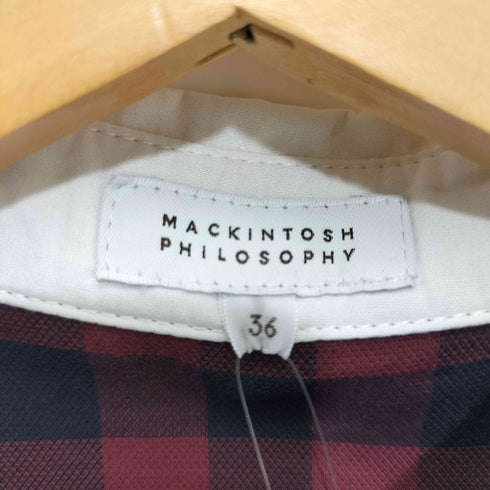 マッキントッシュフィロソフィー MACKINTOSH PHILOSOPHY チェック ノースリーブ ワンピース レディース FR:36