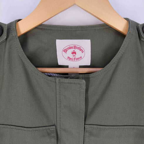 ブルックスブラザーズレッドフリース BROOKS BROTHERS REDFLEECE 4ポケット ノーカラー ミリタリージャケット レディース 4