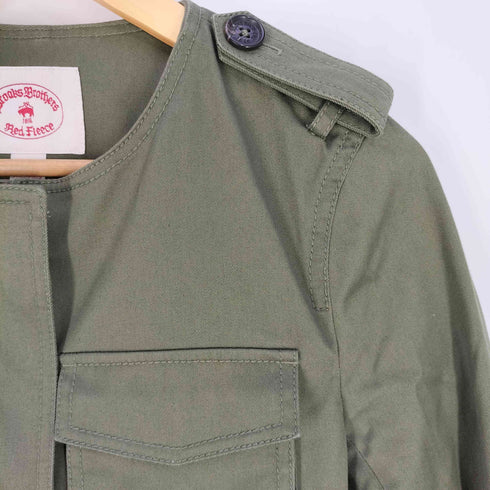 ブルックスブラザーズレッドフリース BROOKS BROTHERS REDFLEECE 4ポケット ノーカラー ミリタリージャケット レディース 4