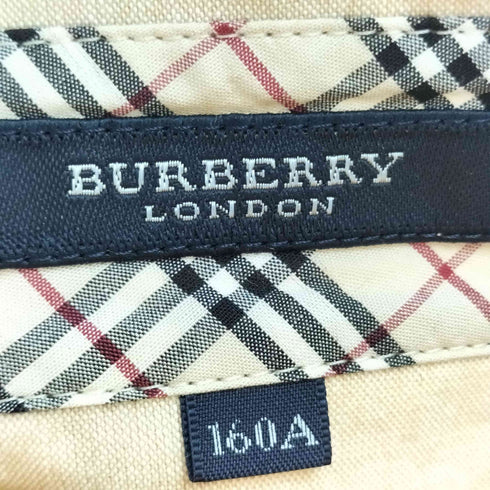 バーバリーロンドン BURBERRY LONDON ロゴ刺繍 S/S シャツ レディース 160A