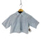 ローレンラルフローレン LAUREN RALPH LAUREN フロントロゴ刺繍ストライプ短丈シャツ レディース import:S