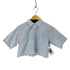 ローレンラルフローレン LAUREN RALPH LAUREN フロントロゴ刺繍ストライプ短丈シャツ レディース import:S