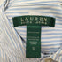ローレンラルフローレン LAUREN RALPH LAUREN フロントロゴ刺繍ストライプ短丈シャツ レディース import:S