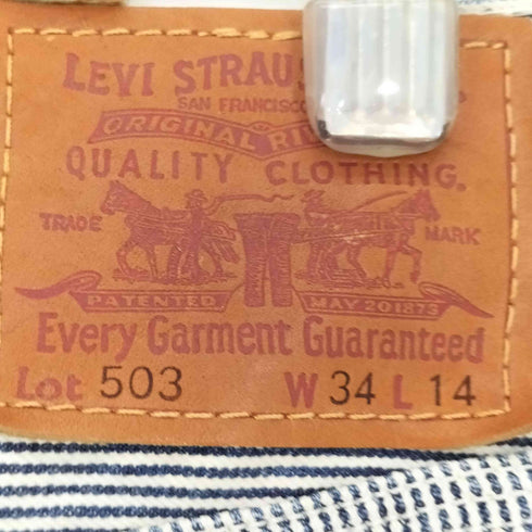 リーバイス Levis 503 シンチバック ヒッコリー ショーツ ハーフパンツ メンズ W34 L14