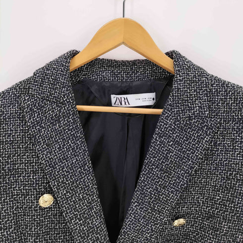 ザラ ZARA ツイードテーラードジャケット レディース import:M