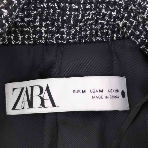 ザラ ZARA ツイードテーラードジャケット レディース import:M