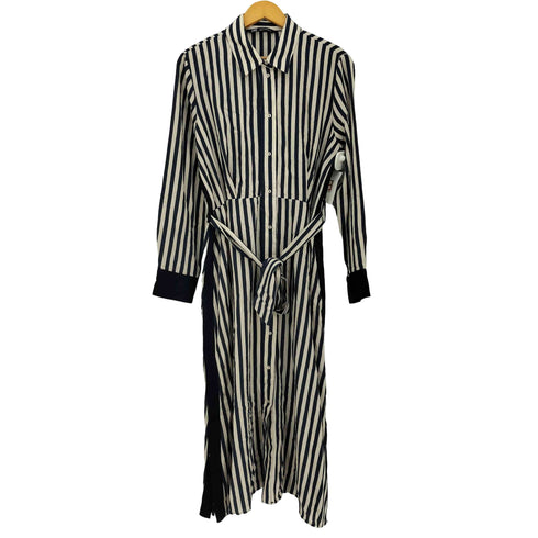 ザラ ZARA レーヨン混 ストライプ シャツワンピース レディース import:XL