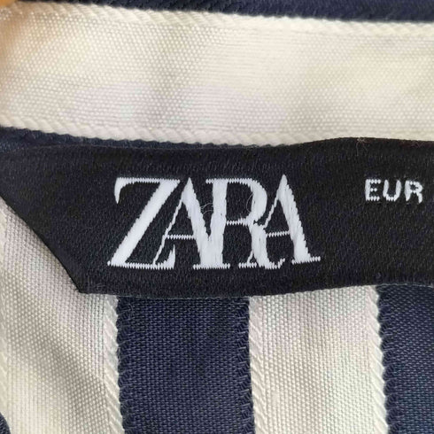 ザラ ZARA レーヨン混 ストライプ シャツワンピース レディース import:XL