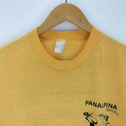 80~90s PANALPINA 両面 シングルステッチ プリントクルーネックTシャツ メンズ