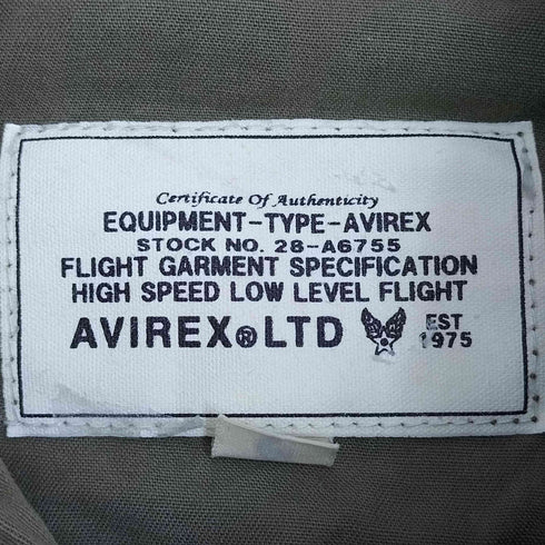 アヴィレックス AVIREX 背面カモ柄 ミリタリーシャツ メンズ JPN:M