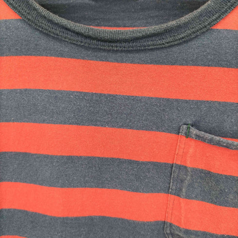 バーガスプラス BURGUS PLUS フロントポケット ボーダー S/S Tシャツ メンズ import:XL