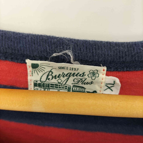 バーガスプラス BURGUS PLUS フロントポケット ボーダー S/S Tシャツ メンズ import:XL