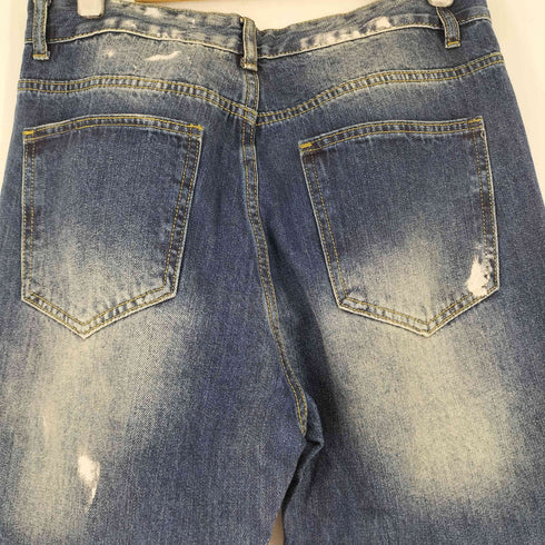 yolo ダメージ加工 フレアデニムパンツ メンズ
