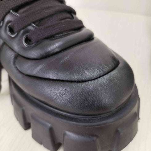 プラダ PRADA MONOLITH SNEAKER モノリス レザー スニーカー レディース EUR:39