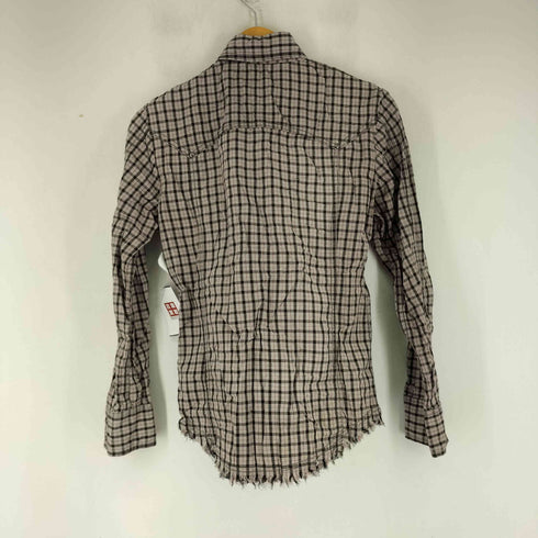 ゴーサンゴーイチプールオム 5351 POUR LES HOMMES カットオフ加工 L/S チェックウエスタンシャツ メンズ 1