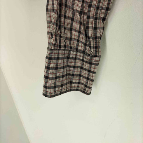 ゴーサンゴーイチプールオム 5351 POUR LES HOMMES カットオフ加工 L/S チェックウエスタンシャツ メンズ 1