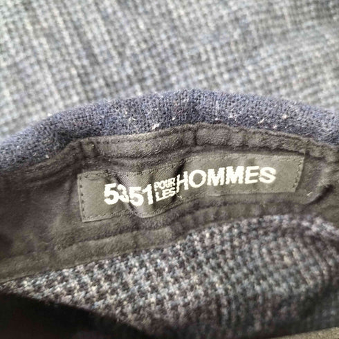 ゴーサンゴーイチプールオム 5351 POUR LES HOMMES ウール混 L/S シャツ メンズ 2