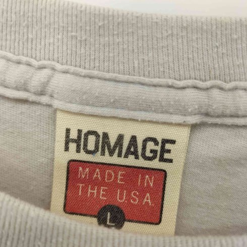 HOMAGE 90S MADE IN USA フロントプリントクルーネックTシャツ メンズ JPN:L