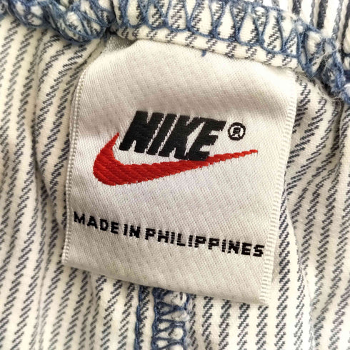ナイキ NIKE 90S 白タグ ワンポイントロゴ ストライプ イージー ショーツ ハーフパンツ メンズ import:M