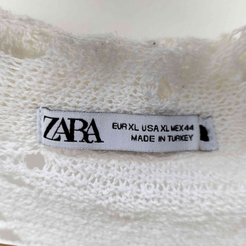ザラ ZARA S/S レースデザインオープンカラーシャツ メンズ import:XL