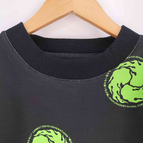 ロンリー LONELY 論理 ファイヤーパターン クルーネックスウェット メンズ JPN:XL